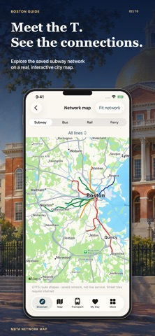 Boston Guide and Subway map iPhone screenshot