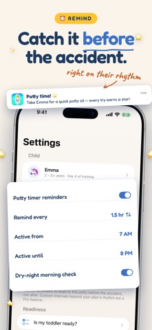 PottyStar - Potty Training iPhone screenshot