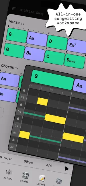 ChordButter: Easy Songwriting iPhone screenshot 2