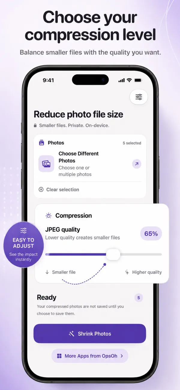 Screenshot #2 pour Shrink Photo Size