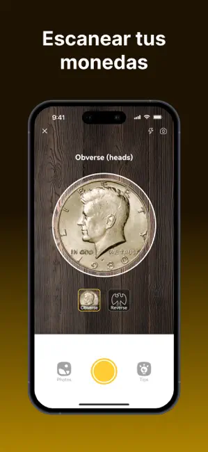 Identif. & valor de monedas iPhone screenshot 2