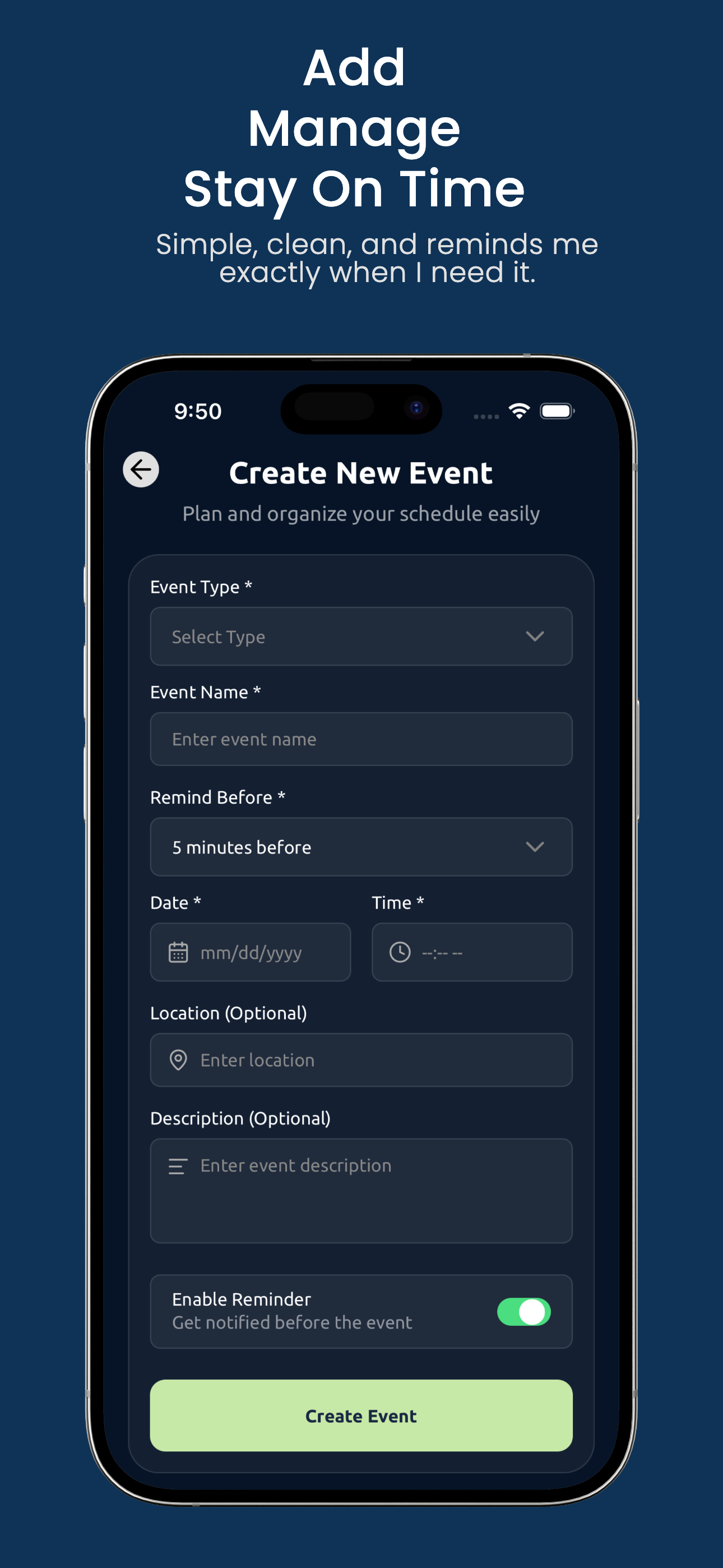 Timely - A Reminder App