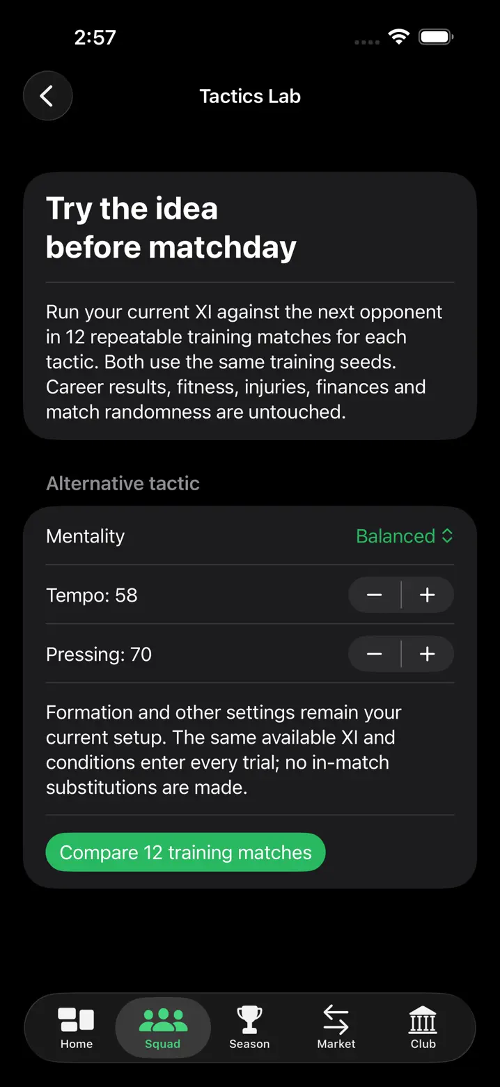 Bootroom: Soccer Club Manager iPhone 6.7" screenshot 1: Own the whole football world
