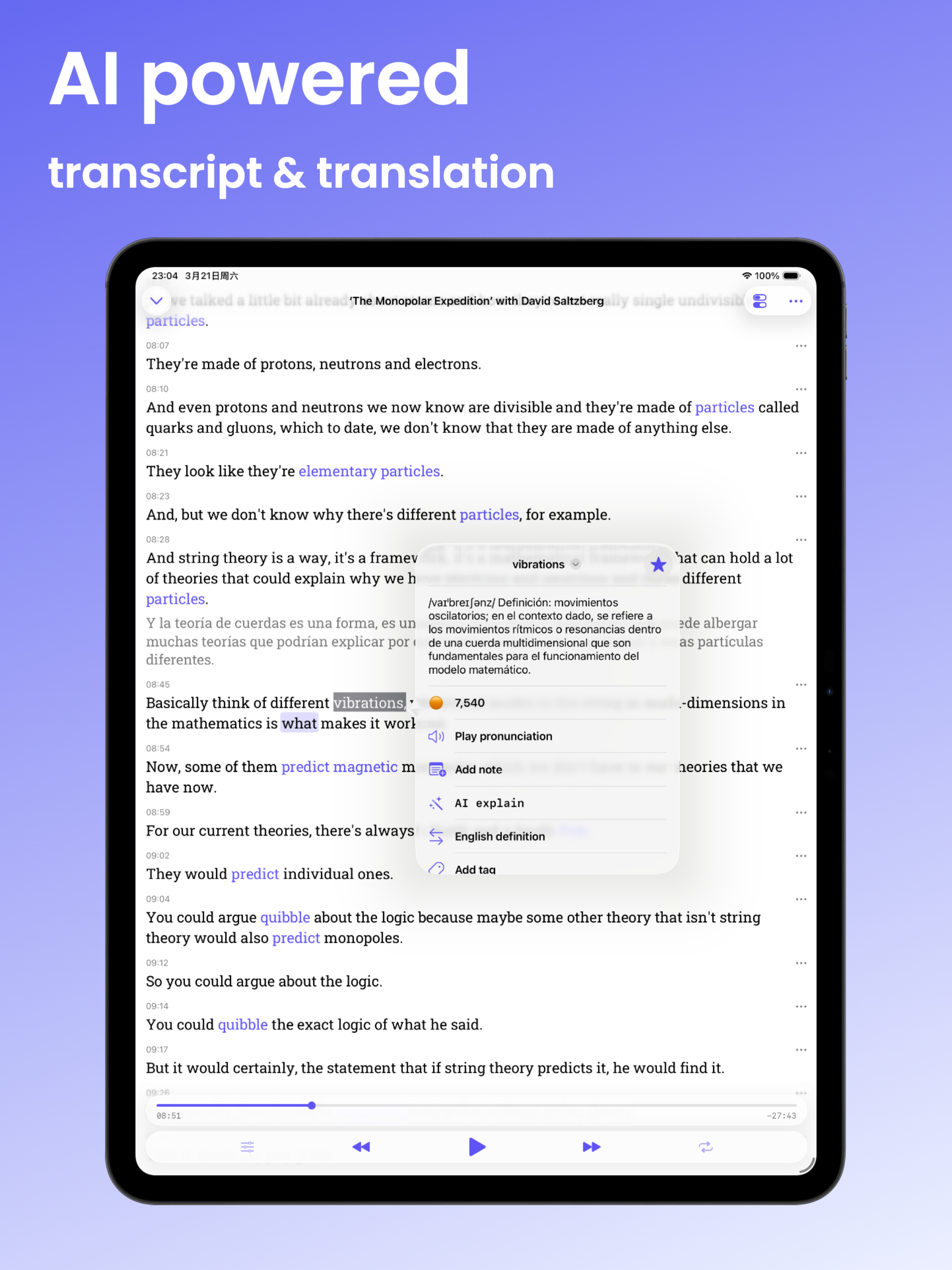 Aisten: Podcast Transcription screenshot 10