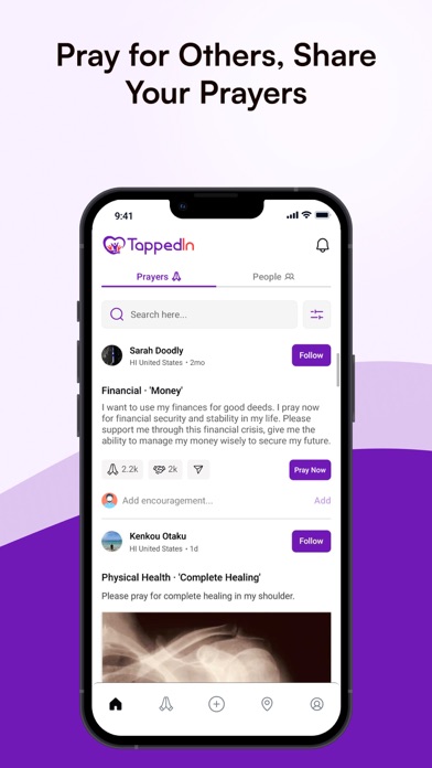 TappedInApp Screenshot