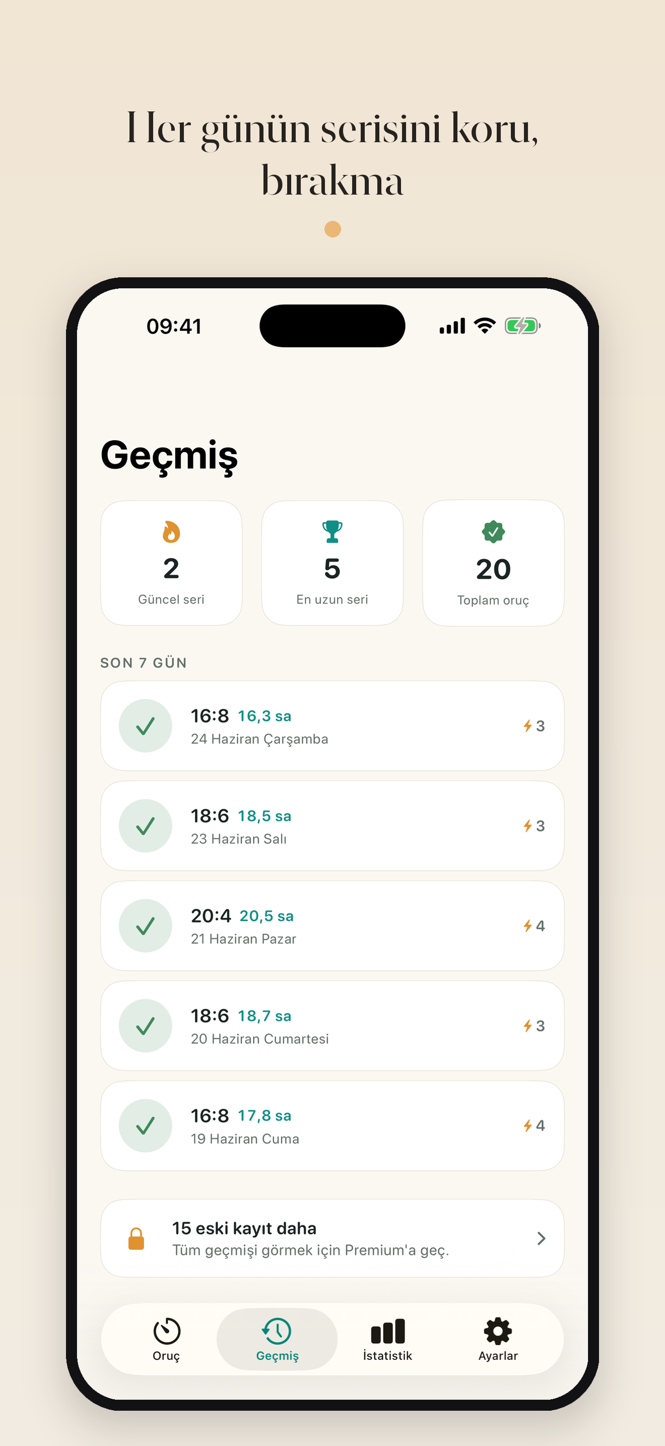 Oruç Koçu - Fasting Tracker screenshot 2