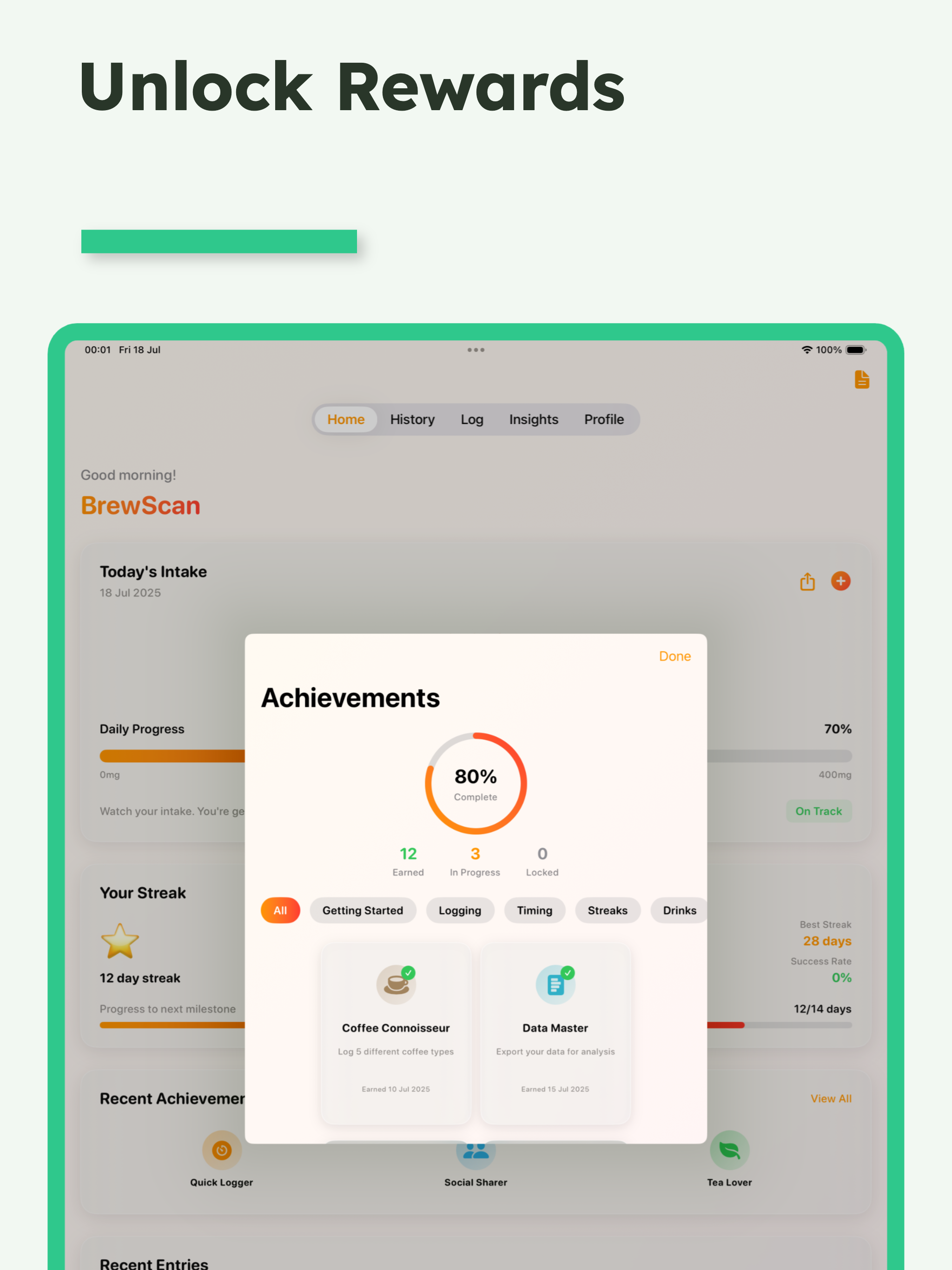 Caffeine Tracker - BrewScan