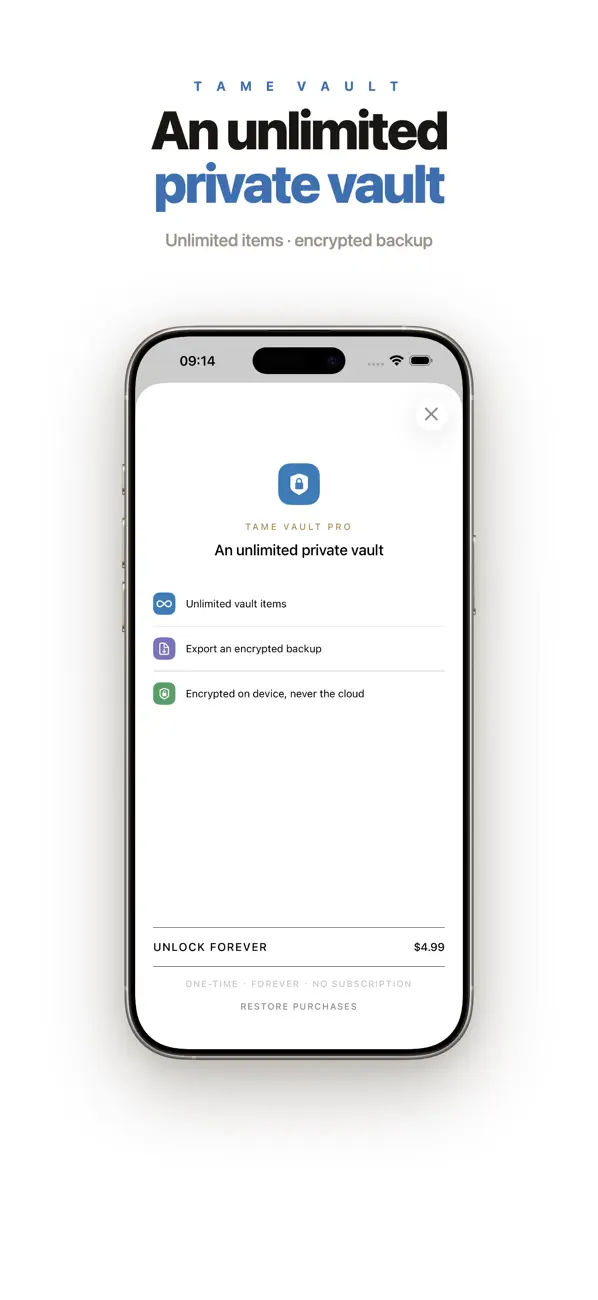 Screenshot #3 pour TAME Secure Hide