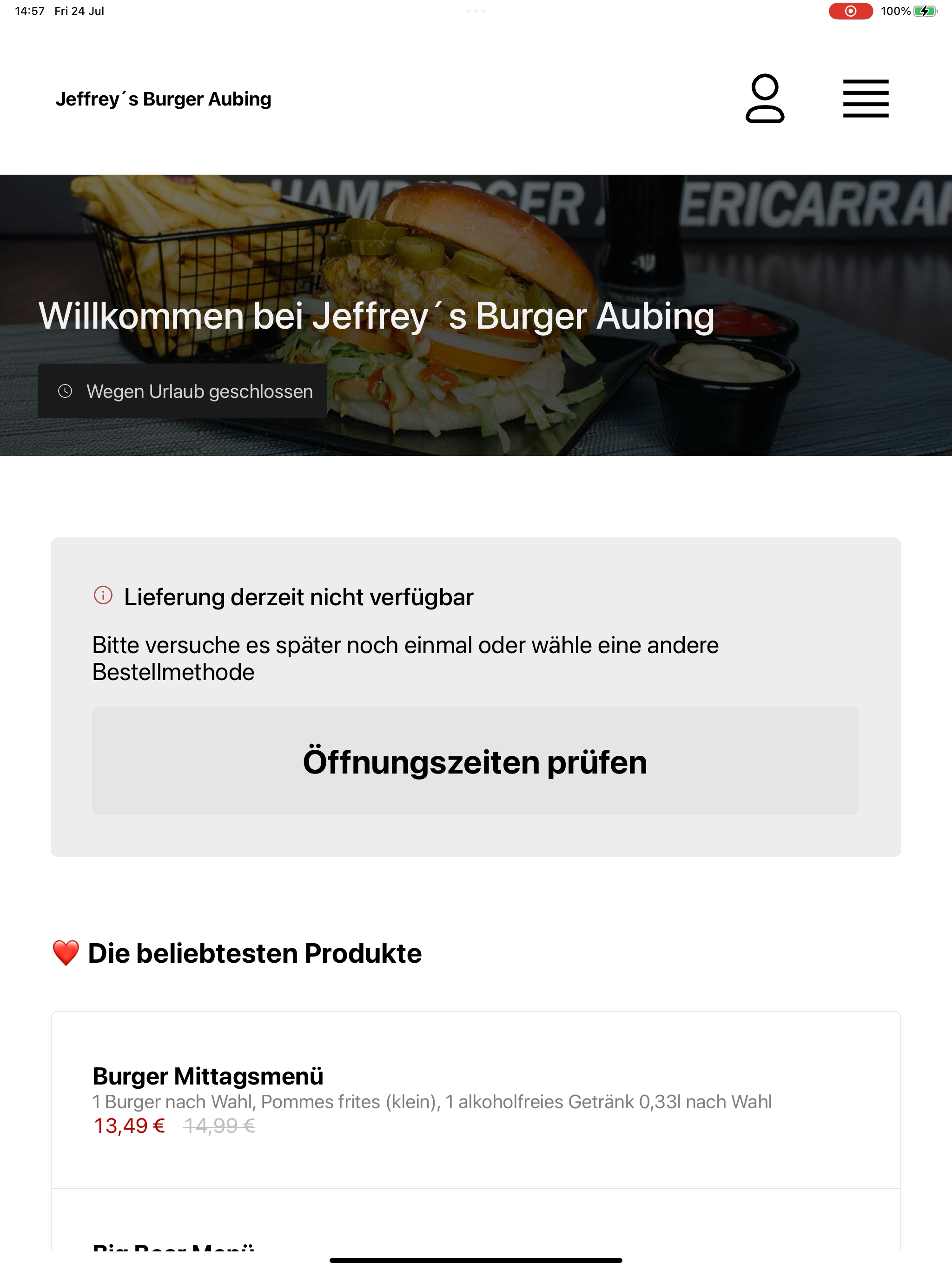 Jeffrey´s Burger Aubing screenshot 9