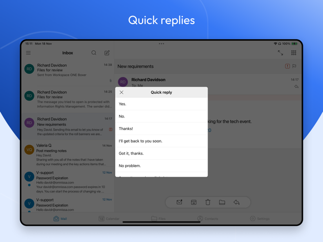 Boxer - Workspace ONE Screenshot