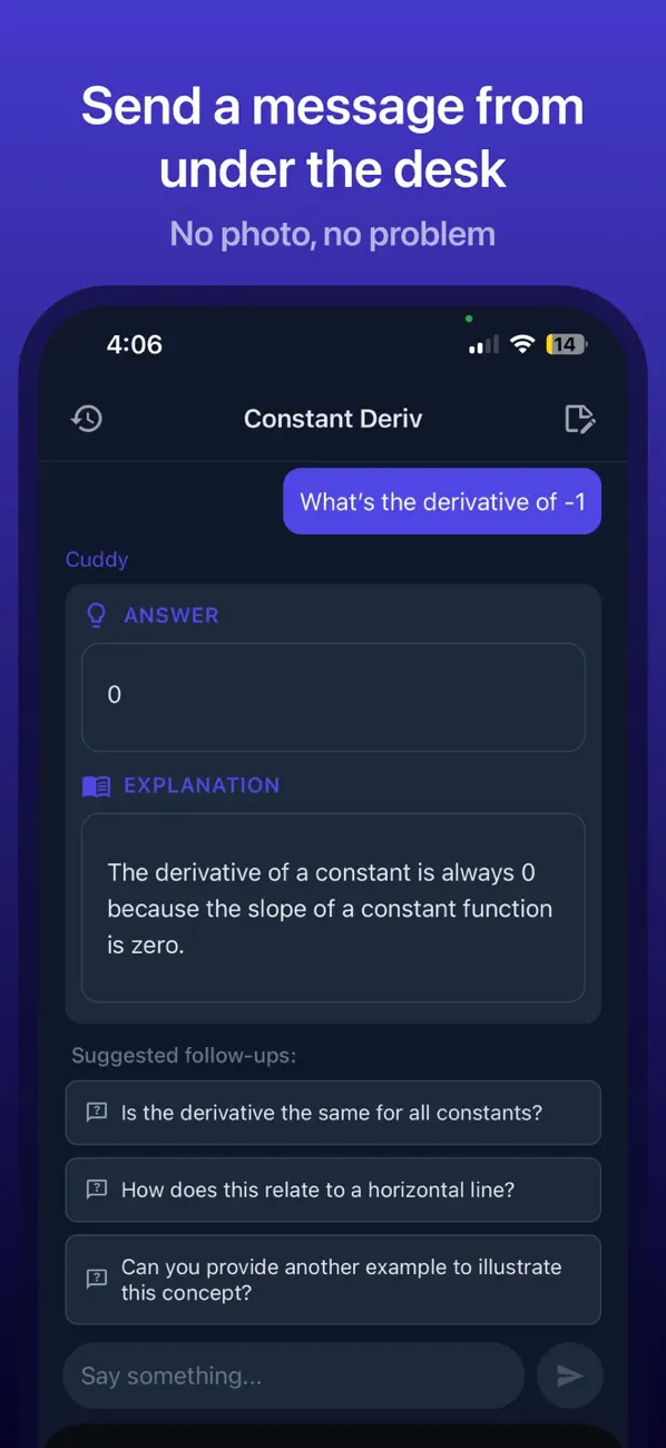 Screenshot #3 pour AskCuddy: AI Homework Helper
