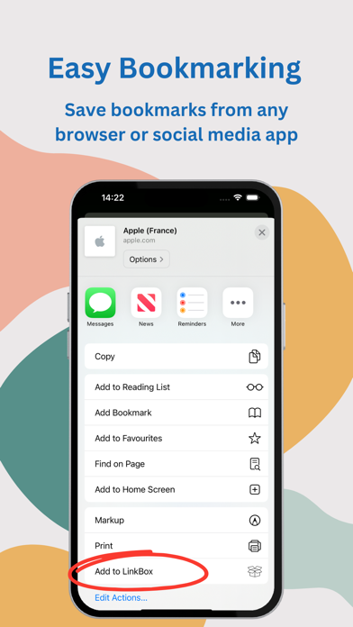 Bookmark Manager : LinkBox Screenshot