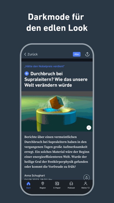 TZ - Nachrichten und Podcast Screenshot