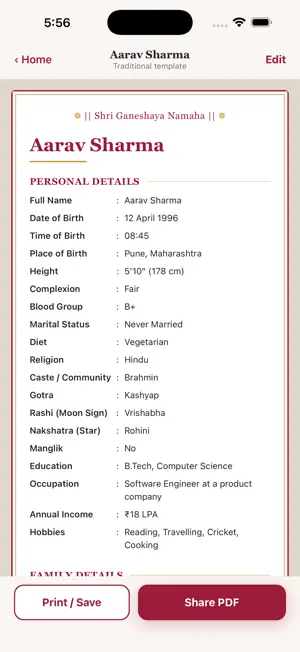 SnapBiodata screenshot 4