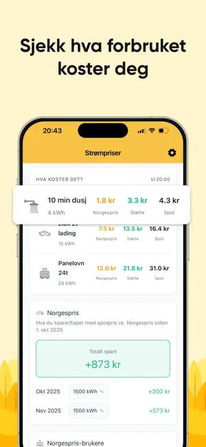 Strømpriser i Norge screenshot 3