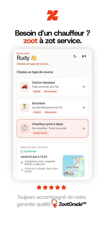 Zoot VTC Chauffeur Réunion screenshot 1 of 4