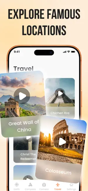 Travel Camera & Compass iPhone screenshot 4