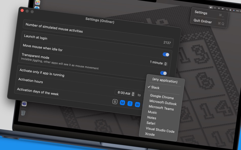 #2. Onliner - Auto Mouse Jiggler (macOS) 由: Perwol IT