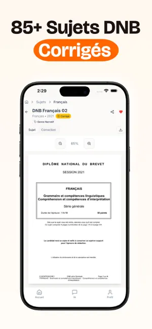 PrépaDNB iPhone screenshot 2