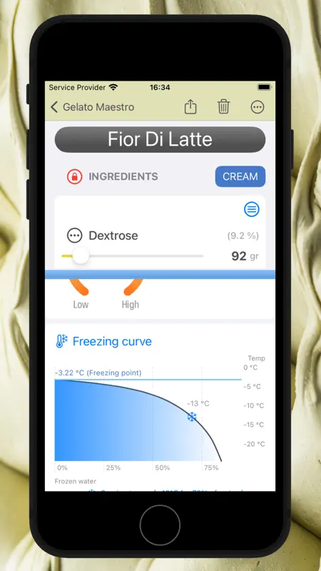 Gelato Maestro Pro: Recipe screenshot 3 of 4