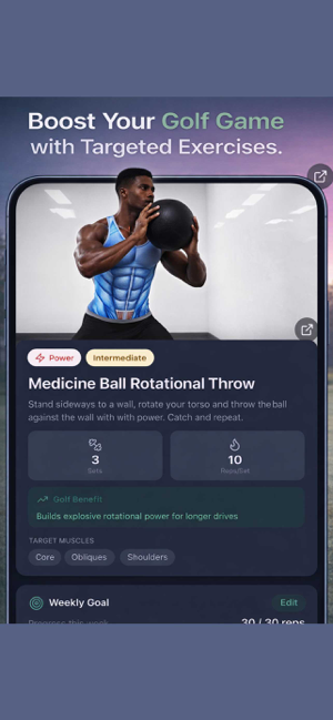 FairwayFit - Skärmdump av golffitness