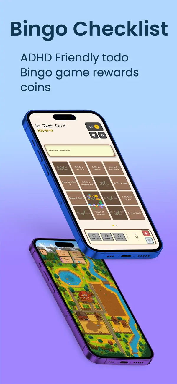Screenshot #1 pour BingoDo - ADHD Friendly Todo