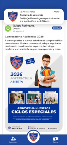 Colegio César Vallejo Vent screenshot