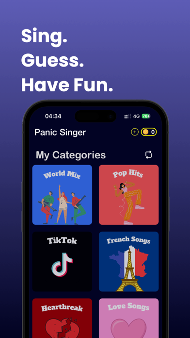 Panic Singer - Music Trivia Screenshot
