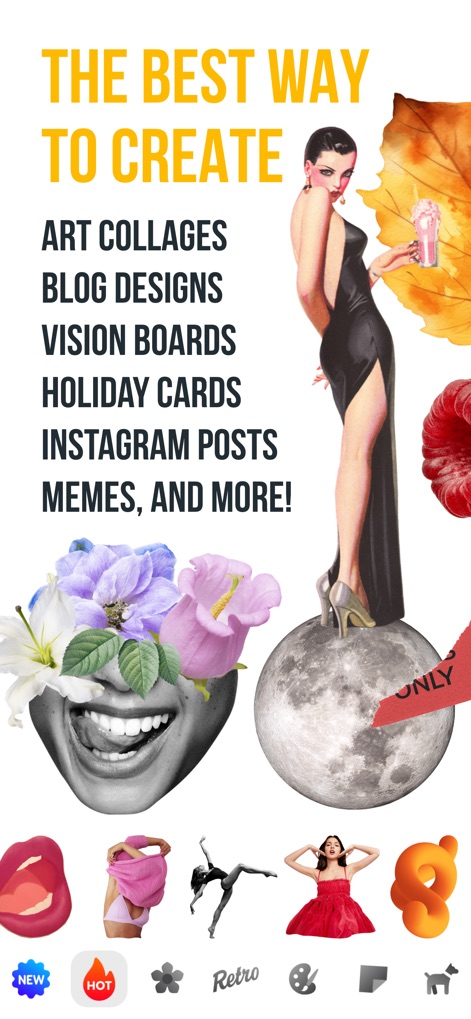 Dada: collage maker art canva - Graphics & Design App | MWM