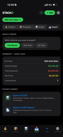 STACKD — Business Tracker screenshot