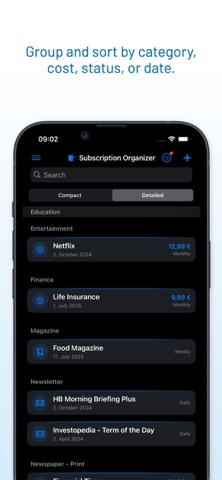 Subscription Organizer Screenshot 5 of 9