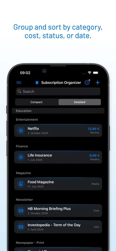 Subscription Organizer screenshot 5