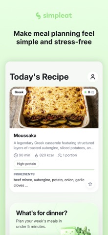 Simpleat: Meal Plan & Recipes Screenshot 1 of 7