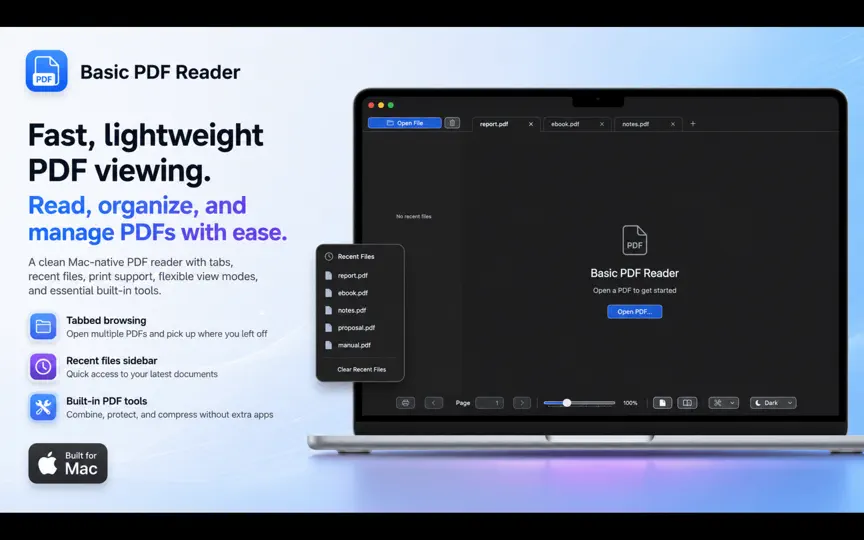 Capture d'écran de Basic PDF Reader sur iPhone 2