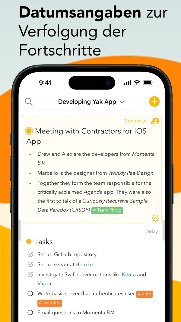 Agenda. Screenshot 3