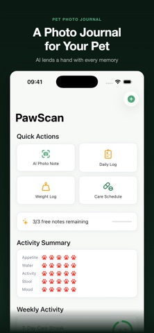 PawScan: Pet Photo Journal iPhone screenshot
