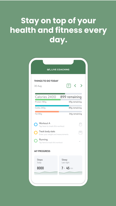 Gymproluxe Live Coaching Screenshot