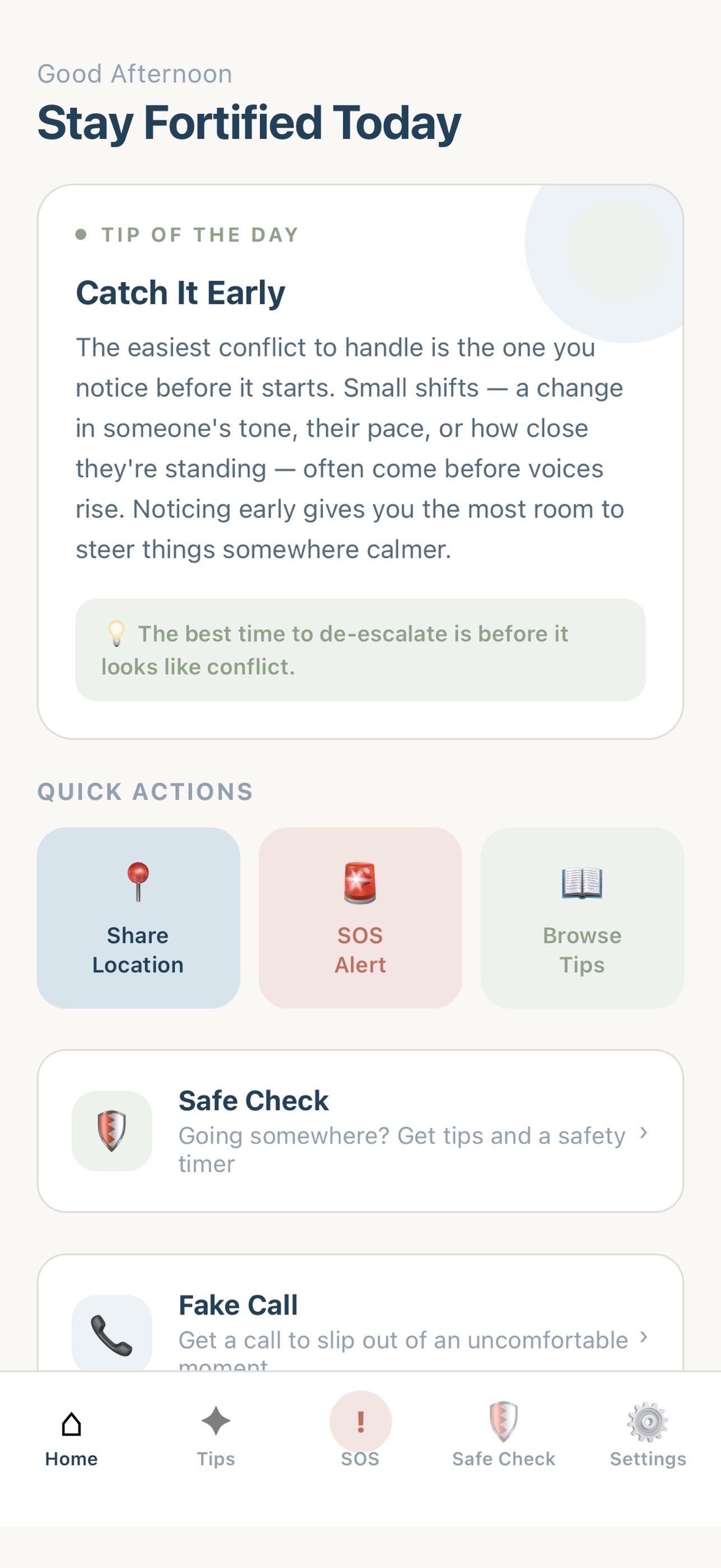 Screenshot 1 of Fortify You: Personal Safety