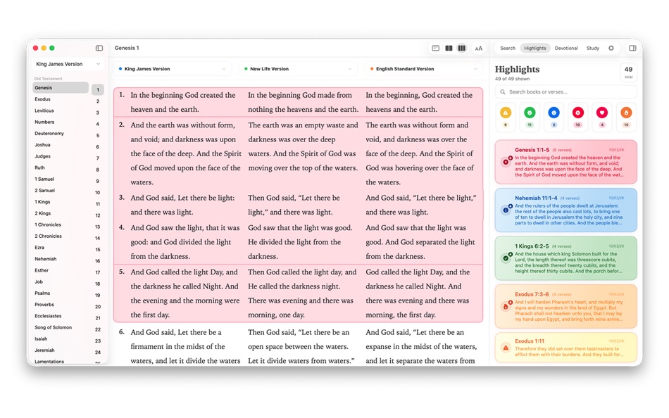 #1. BibleDesk (macOS) Ved: Hardeep Kumar Sah