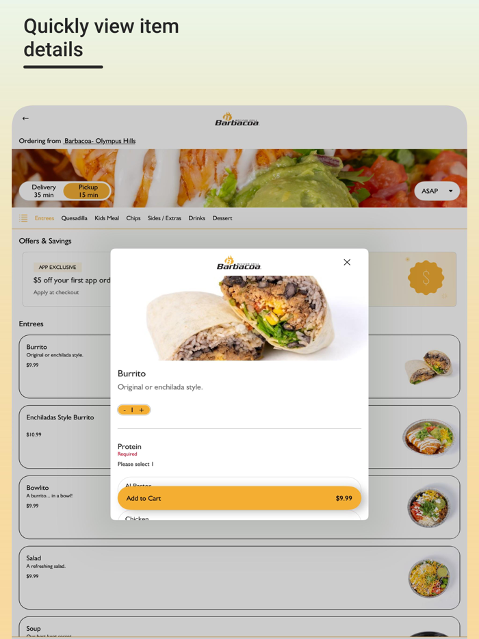 Barbacoa Mexican Grill App