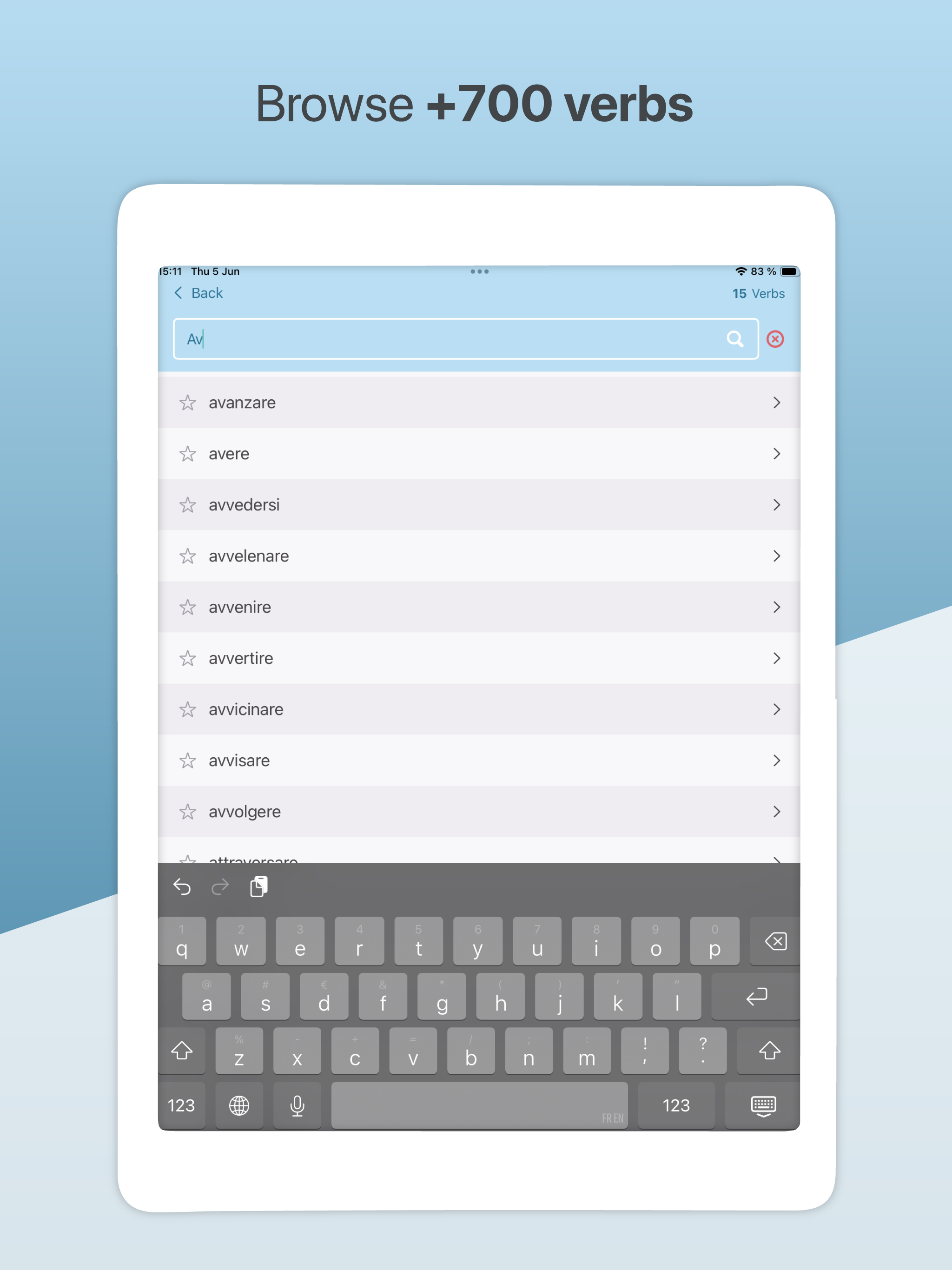 Verbi + Italian conjugations