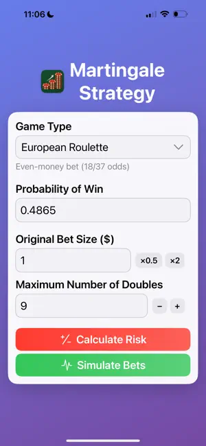 Martingale Strategy screenshot 1