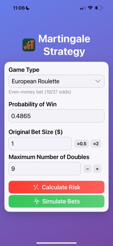 Martingale Strategy screenshot
