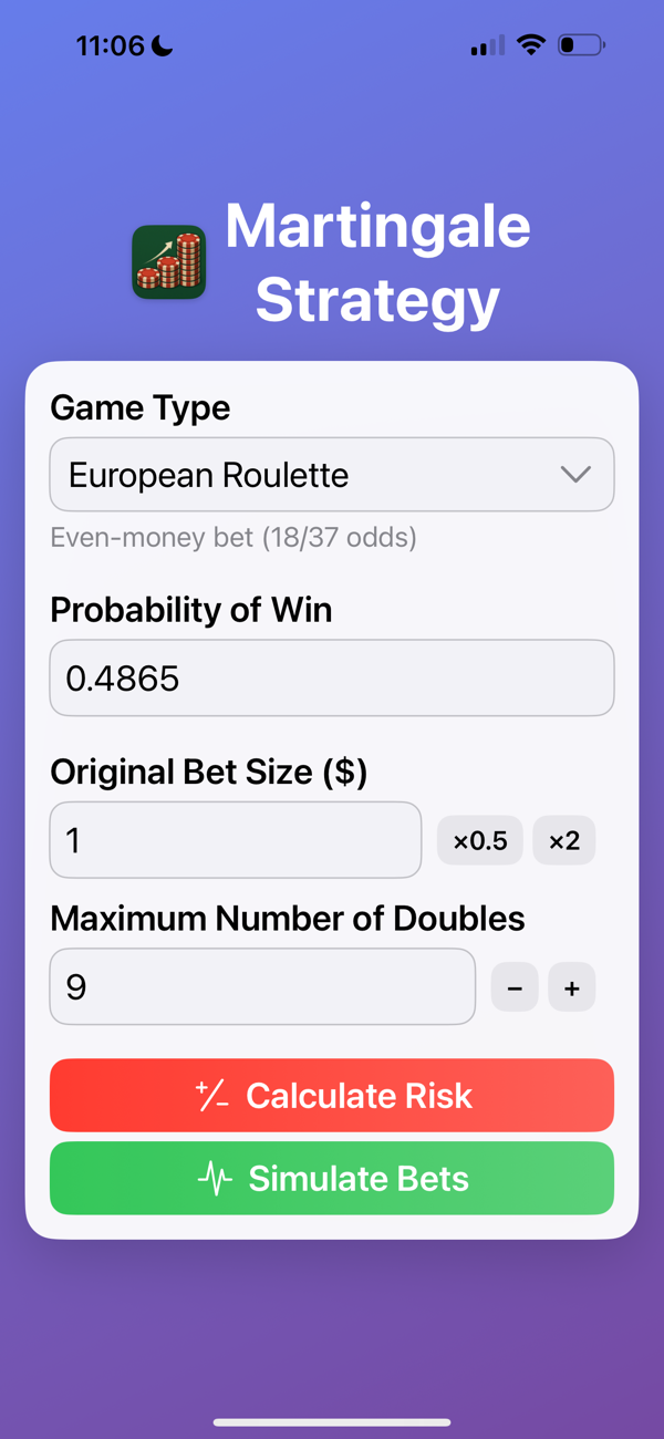 Martingale Strategy screenshot 1