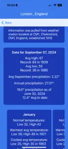 Historical Weather screenshot #4 for iPhone