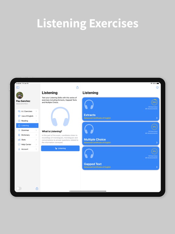 English C1 CAE iPad screenshot 6 - Education app