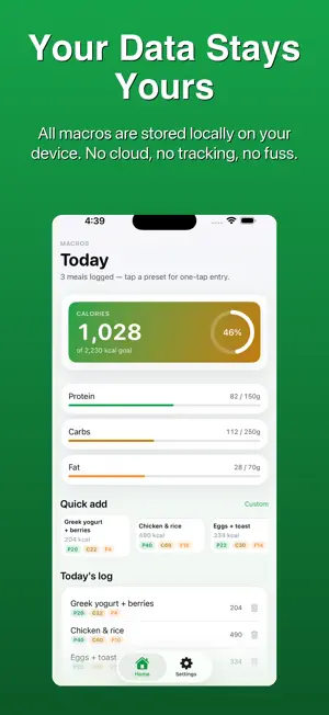 Macro Tracker - Simple Diet screenshot 4