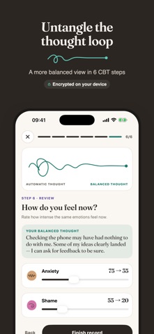 Thoughtline: CBT Thought Diary screenshot 1