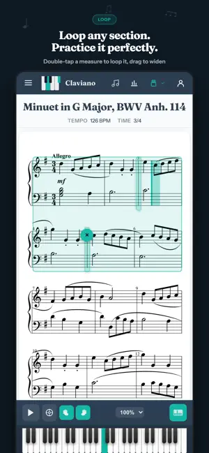 Claviano: Piano Sheet Music screenshot 1