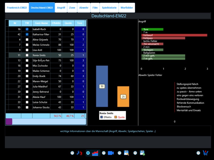 THSAX Handball Spiel Statistik screenshot-3